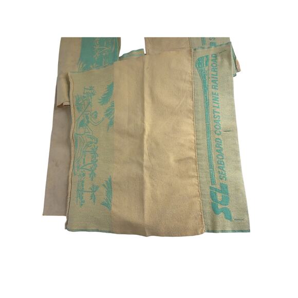 Vintage Seaboard Coastal Railroad Reversible Seatback Headrest Covers Set of 5 - Picture 7 of 9